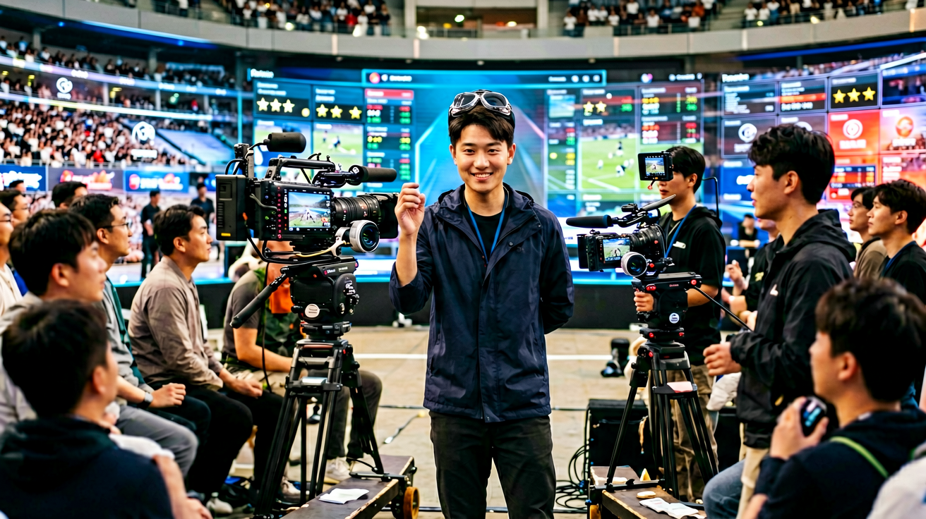 Vsport体育高清赛事直播画面，展示多路解说和实时数据叠加功能